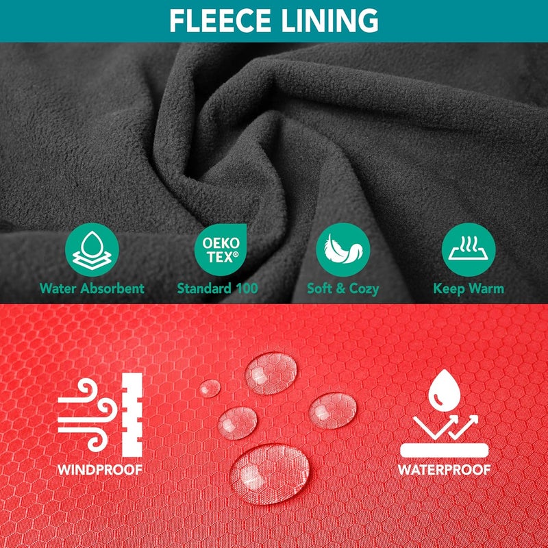 Suncube Swim Parka Boy Girl, Unisex Kids Hooded Changing Robe with Warm Fleece Lining for Swimming, Surfing, Water Sports - Image 4